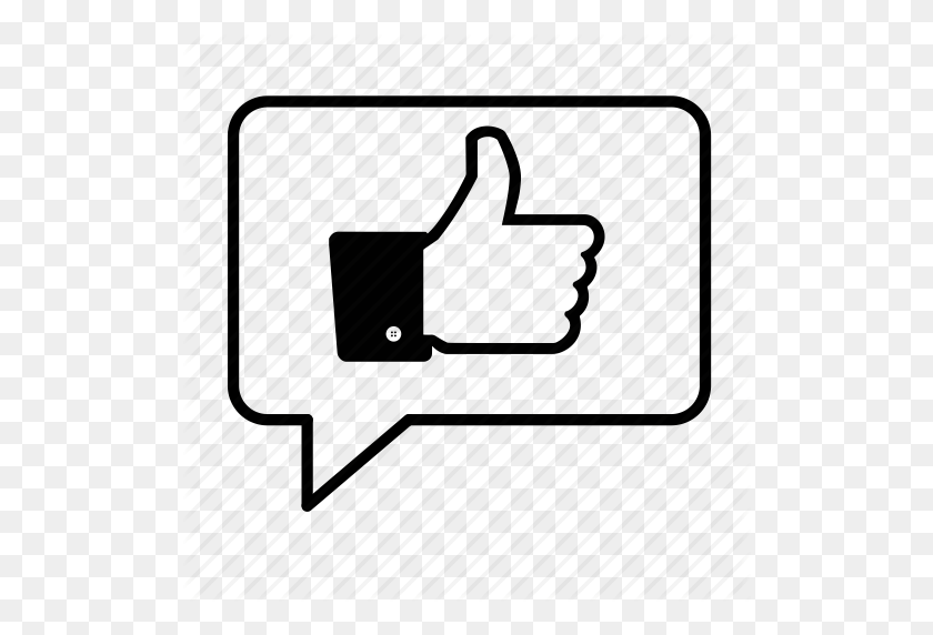512x512 Bubble, Communicate, Facebook, Like, Social Media, Speech, Thumbs - Facebook Thumbs Up PNG