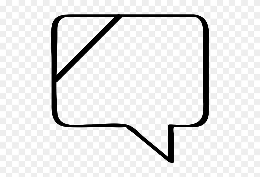 512x512 Пузырь, Разговор, Чат, Значок Разговора - Пузырь С Текстовым Сообщением В Формате Png