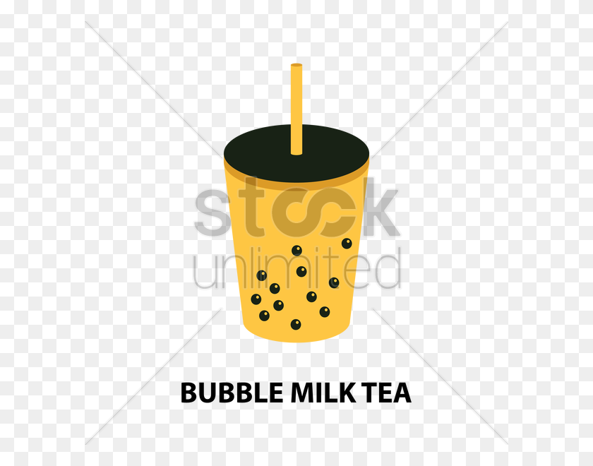 600x600 Bubble Milk Tea Vector Image - Bubble Tea Clipart