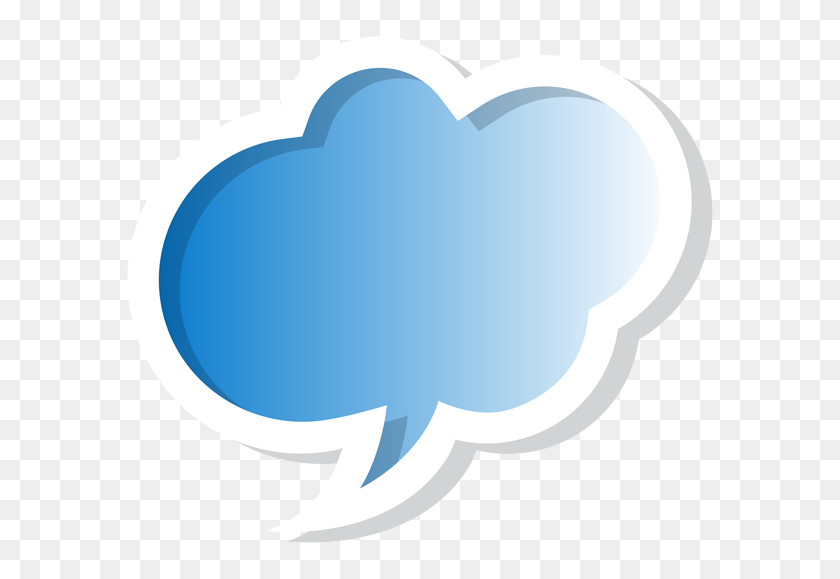 600x519 Bubble Speech Cloud Blue Png Clip Art Gallery - Transparent Cloud Clipart