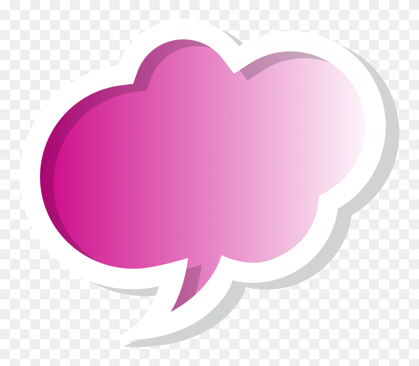 6228x5383 Bubble Speech Cloud Pink Png Clip Art Gallery - Transparent Cloud Clipart