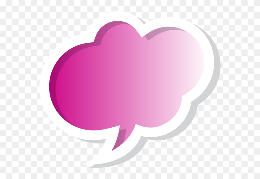 600x519 Bubble Speech Cloud Pink Png Clip Art Gallery - Bubble PNG