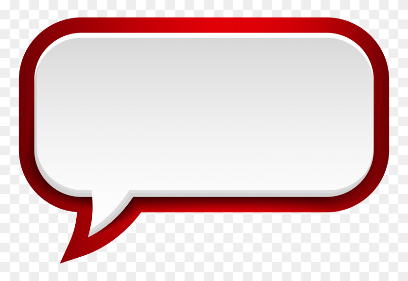 6058x4036 Bubble Speech Red White Png Clip Art - Red Rectangle PNG