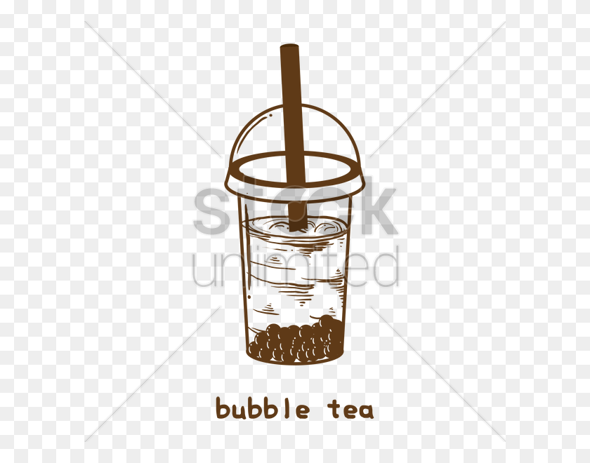 600x600 Bubble Tea Vector Image - Bubble Tea Clipart