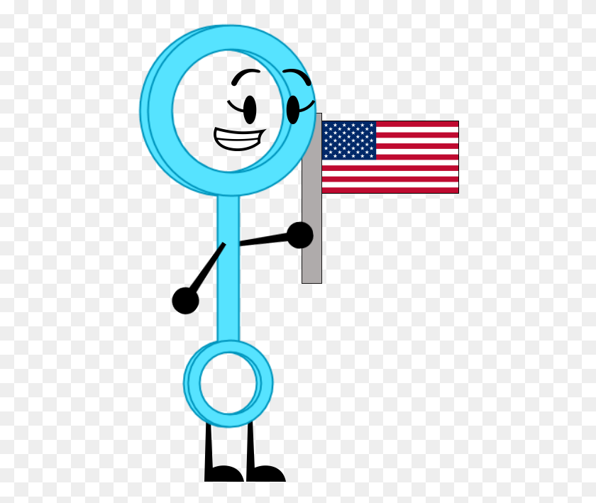 454x649 Bubble Wand Sosteniendo La Bandera De Los Estados Unidos - Bubble Wand Clipart