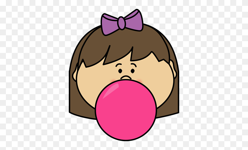 374x450 Bubblegum Girl Bubbles, Marbles, Etc Bubble Gum - Chewing Gum Clipart