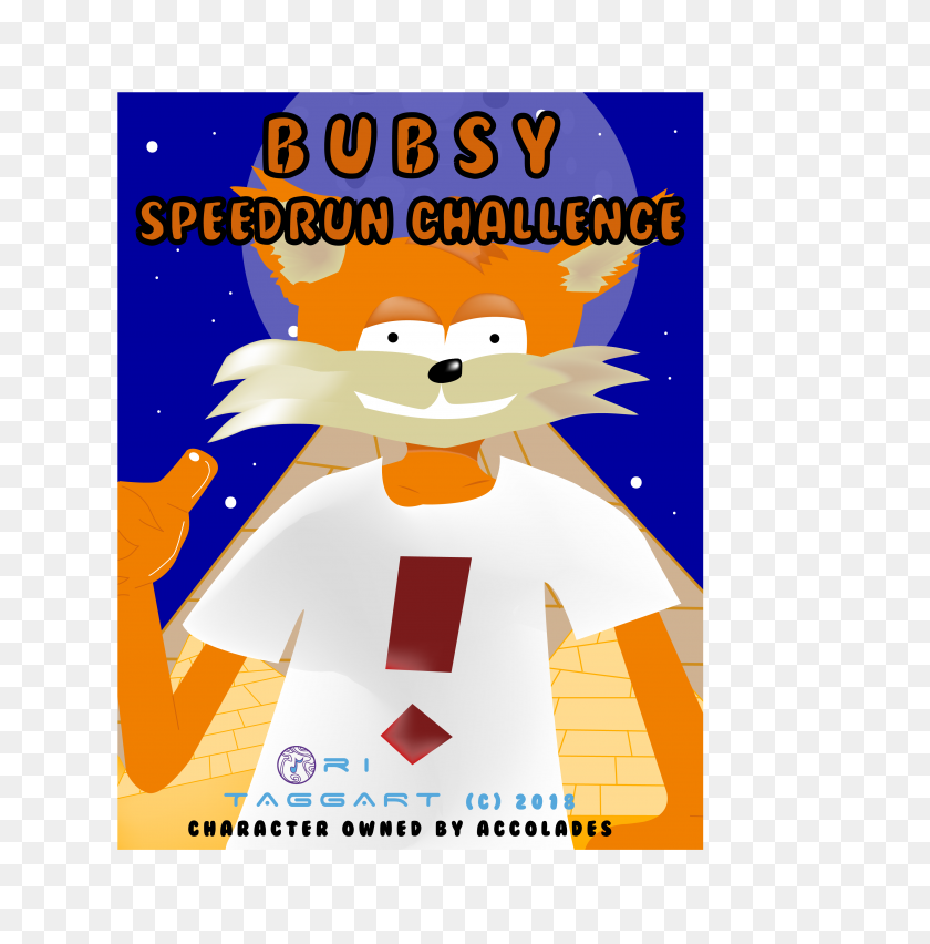 3761x3823 Bubsy Speedrun Challenge! - Бабси Png