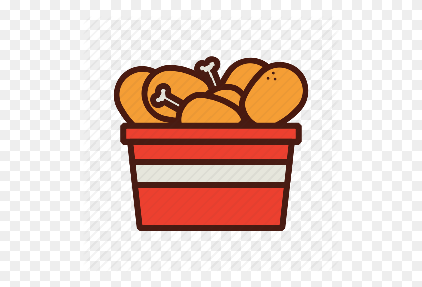 512x512 Bucket, Chicken, Fast, Food, Kfc Icon - Kfc Bucket PNG