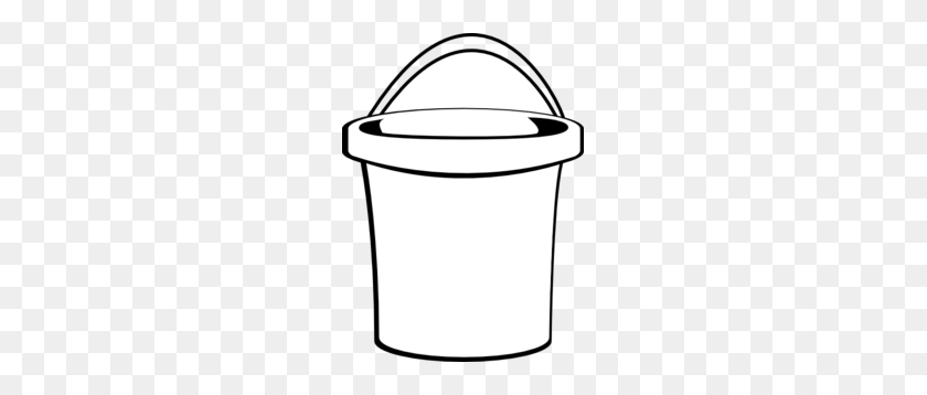 219x298 Bucket With Handle Clip Art - Kite Clipart Black And White