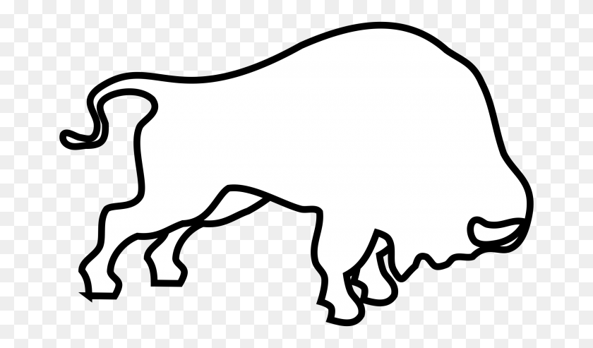 2400x1333 Bucking Bison Outline Icons Png - Bison PNG