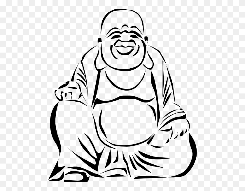 510x594 Buddha Clip Art - Person Drawing Clipart