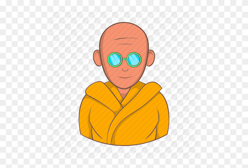 512x512 Buddhism, Cartoon, Monk, Religion, Religious, Sunglasses Icon - Monk PNG