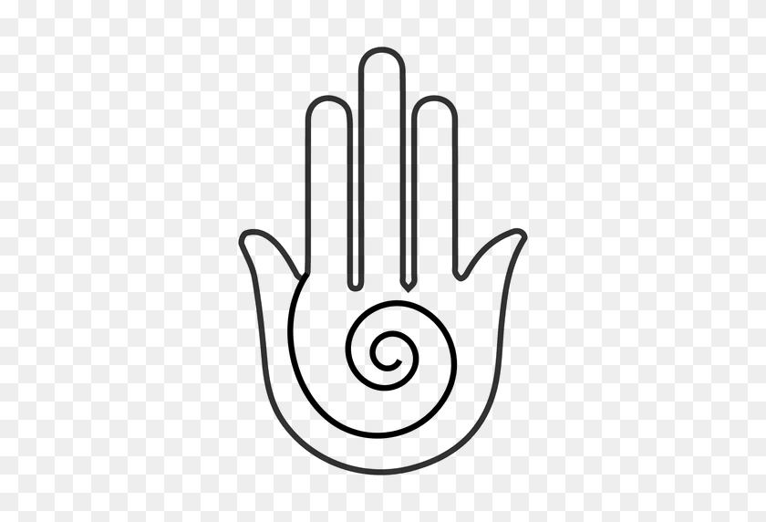 512x512 Buddhist Hand Eye Icon - Hamsa PNG