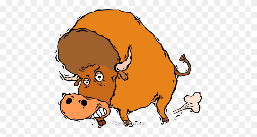 480x389 Buffalo, Bison Royalty Free Vector Clip Art Illustration - Buffalo Head Clipart