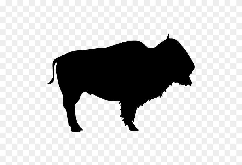 512x512 Buffalo Wild Beast Silhouette Png Icon - Buffalo PNG