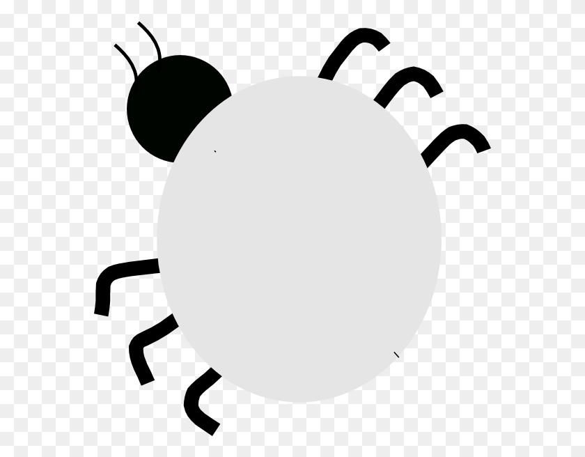 570x596 Bug Clip Art - Insect Clipart Black And White