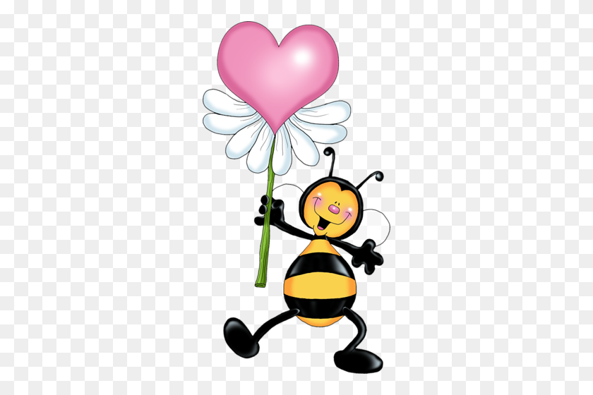 266x500 Bugs And Bees Art - Flower Power Clipart