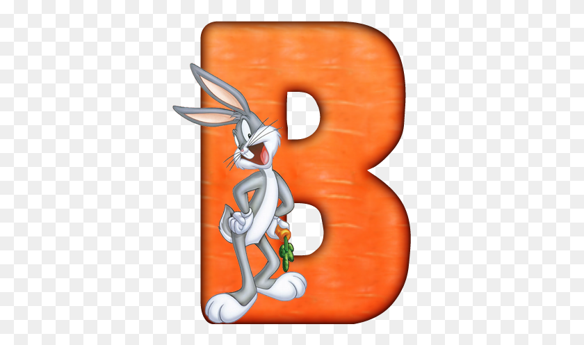 343x436 Bugs Bunny Letter B Tcifri Bukvi Bugs Bunny - Basil Clipart