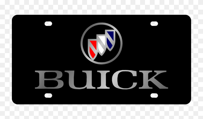 900x500 Buick Logo Black Acrylic License Plate Auto Gear Direct - Buick Logo PNG