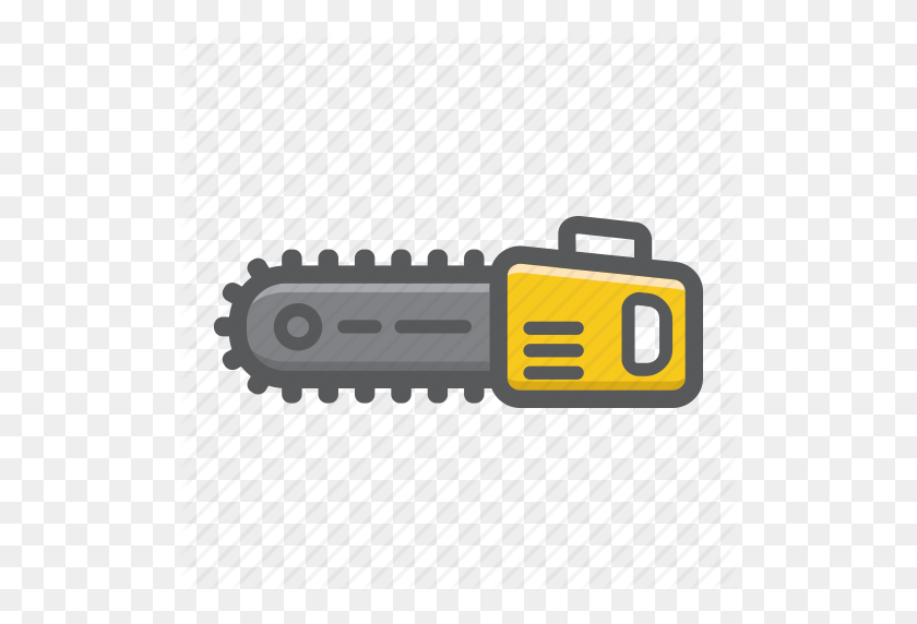 512x512 Build, Chain, Chainsaw, Electric, Saw, Tree, Wood Icon - Chainsaw PNG