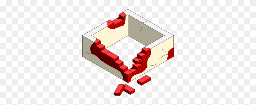300x284 Build Free Clipart - Brick Wall Clipart
