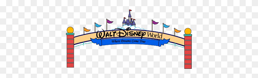 410x194 Build Your Own Disney Theme Park Style Buttons Wdw Prep School - Disney World Clipart