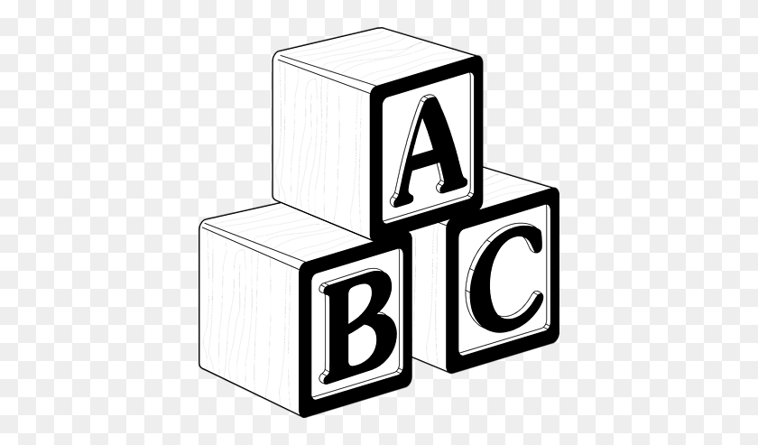 400x433 Building Block Cliparts - Building Clipart Black And White