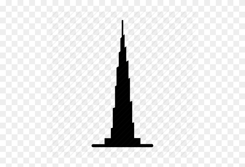 512x512 Building, Burj, Dub Emirates, Khalifa, Skyscraper, Uae Icon - Skyscraper PNG