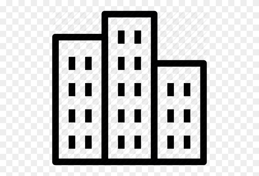 512x512 Building, Business Center, Flats, Housing Society, Office Block Icon - Building Icon PNG