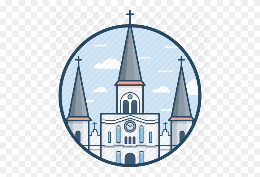 512x512 Building, Cathedral Basilica Of Saint Louis, French, King - Cathedral Clipart