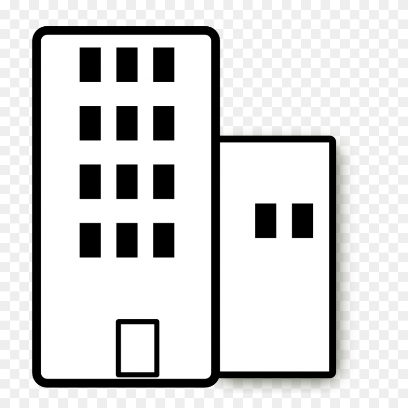 999x999 Building Clipart Black And White - Church House Clipart