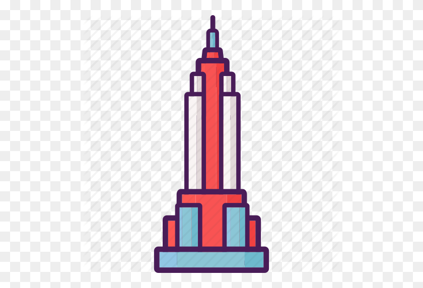 512x512 Edificio, Empire State, Nueva York, Skyscrapper Icon - Empire State Building Clipart