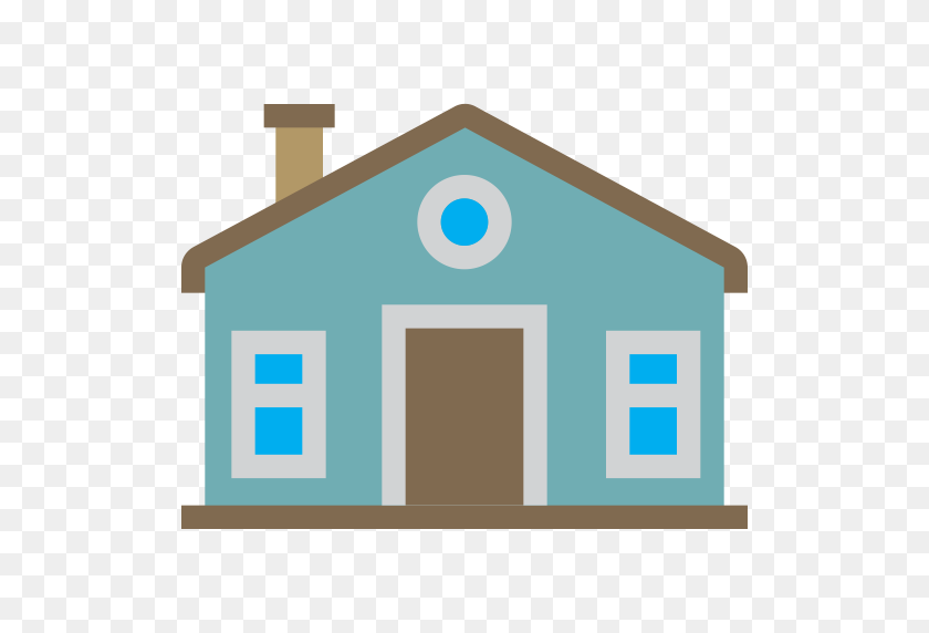 512x512 Building, Front, Home, House, View Icon - Building PNG