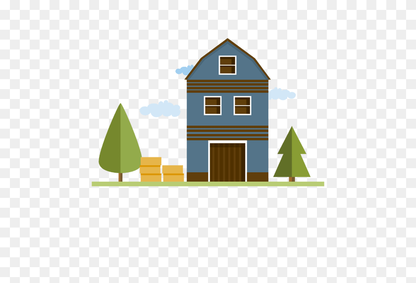 512x512 Building Hayloft House - House Vector PNG