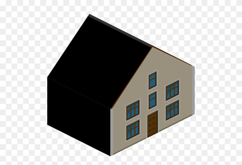 512x512 Building, Home, House Icon - Rooftop PNG