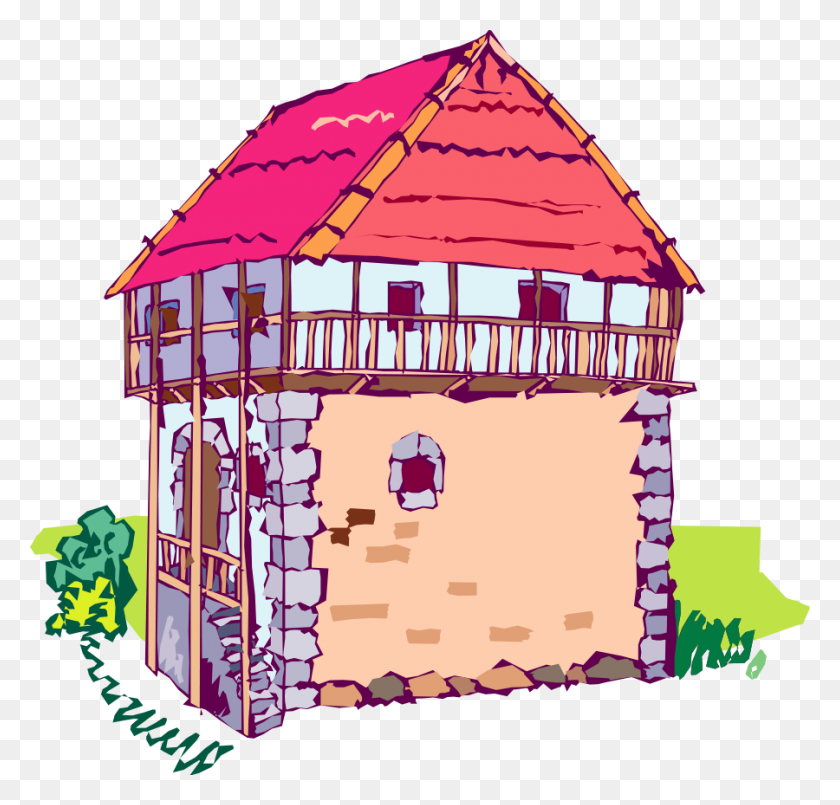 900x860 Building Png Clip Arts For Web - Old Building Clipart