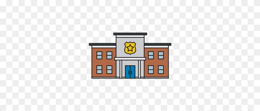300x300 Buildings Places Esl Library - Police Station Clipart
