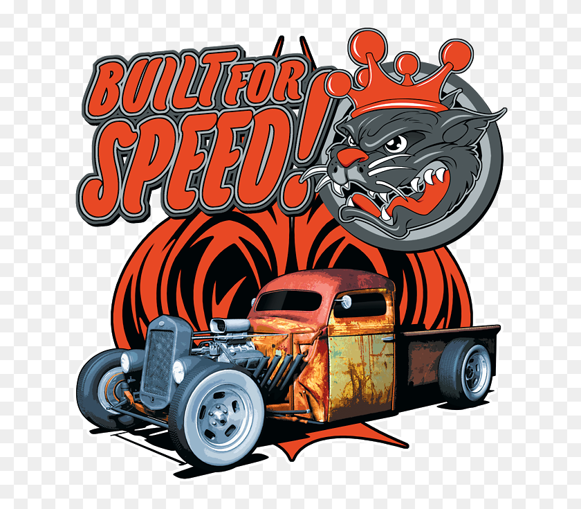 675x675 Built For Speed - Rat Rod Clipart