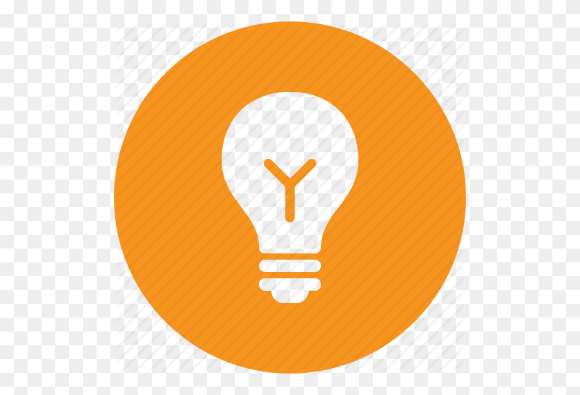 512x512 Bulb, Circle, Creative, Electricity, Idea, L Light Icon - Light Circle PNG