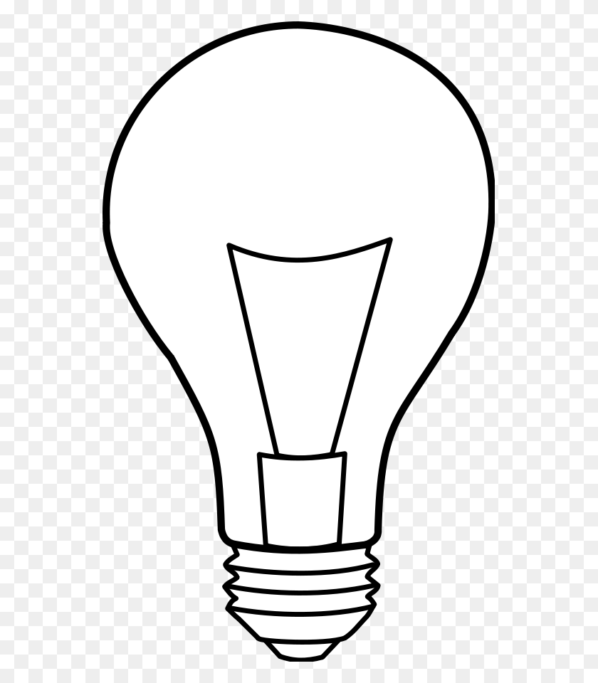 551x900 Bulb Cliparts - Light Bulb Black And White Clipart