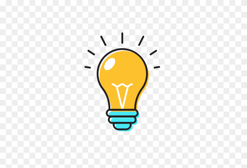 512x512 Bulb, Idea, Idea Bulb, Light Bulb Icon - Bulb PNG