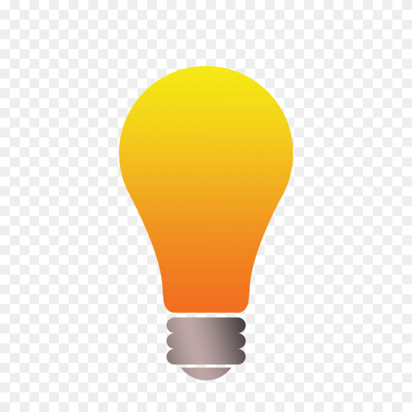 900x900 Bulb Vector Png Icon Transparent Background Image Download Png - Vector PNG