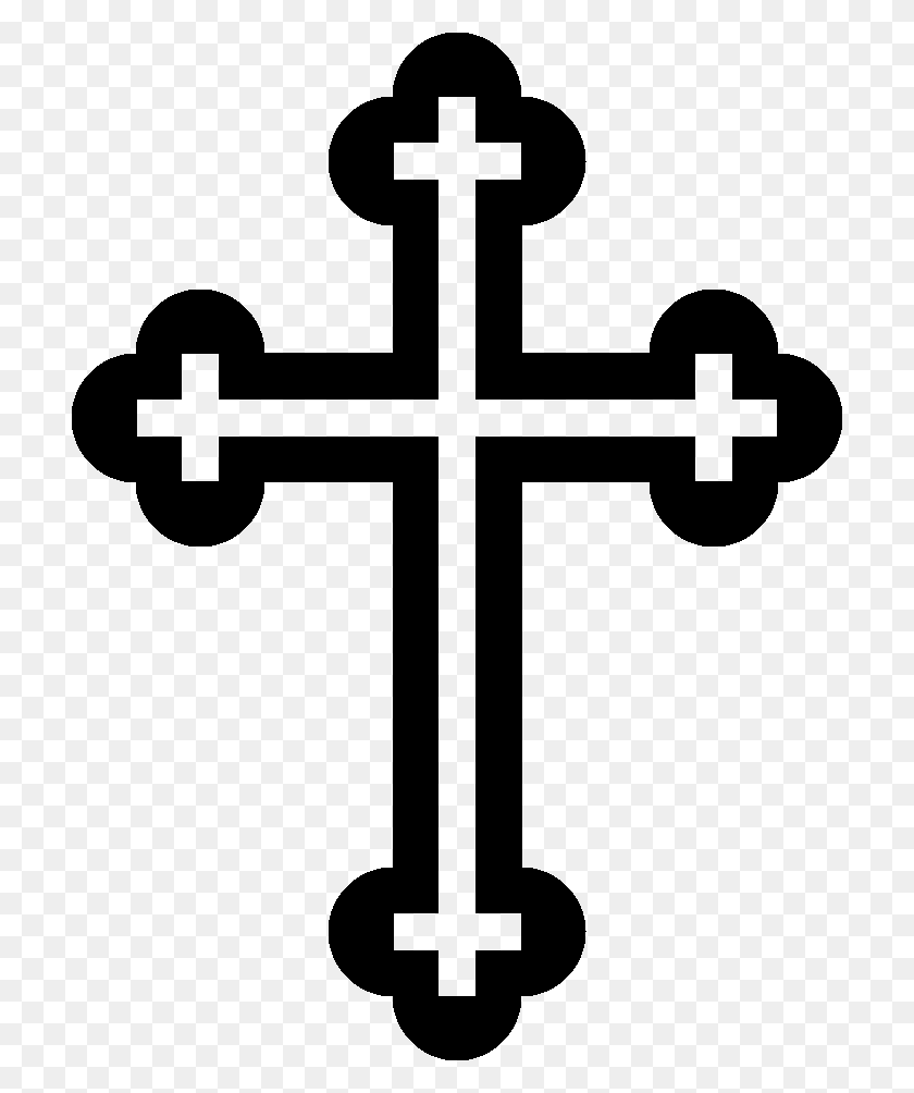 708x944 Bulgarian Orthodox Cross - Cross PNG