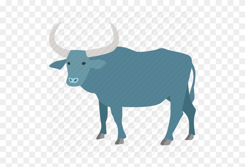 512x512 Bull, Cattle, Ox, Oxen, Rodeo, Water, Water Buffalo Icon - Buffalo PNG
