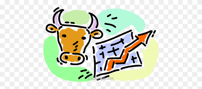 480x311 Bull Market Royalty Free Vector Clip Art Illustration - Bull Clipart