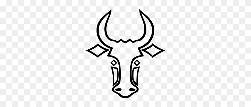 267x300 Bull Png Images, Icon, Cliparts - Bull Clipart Black And White