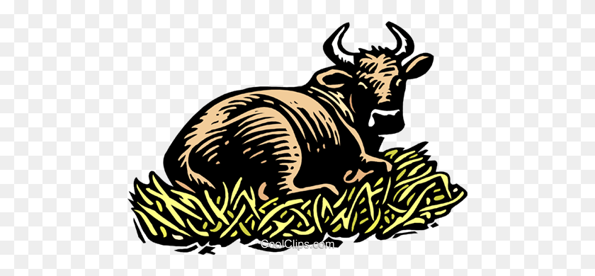 480x330 Bull Royalty Free Vector Clip Art Illustration - Bull Horn Clipart