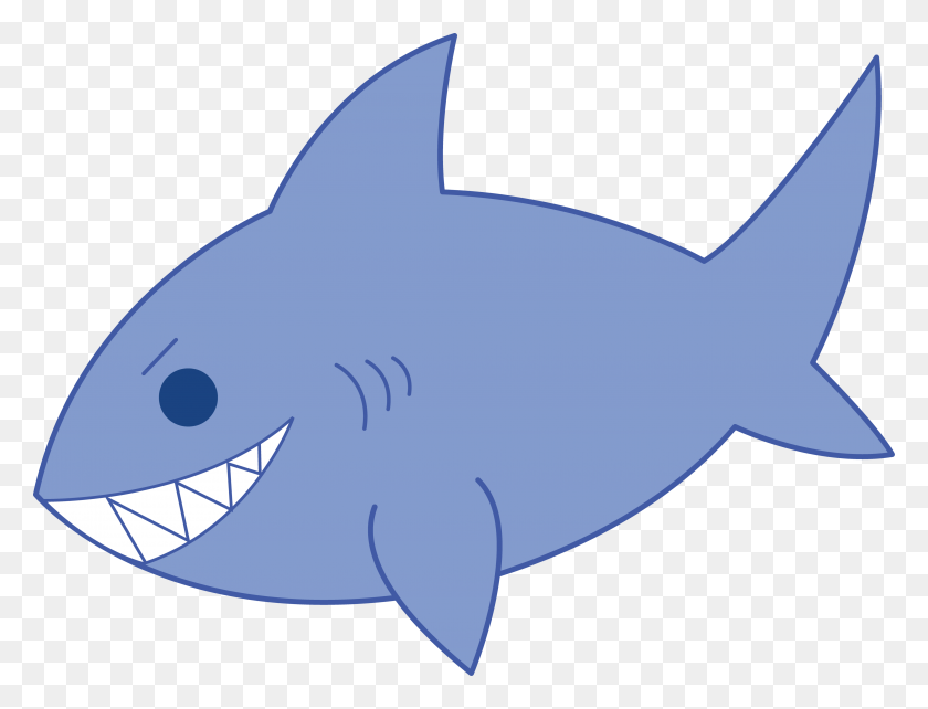 4430x3306 Bull Shark Clipart Happy Regarding Shark Clipart - Shark Fin PNG