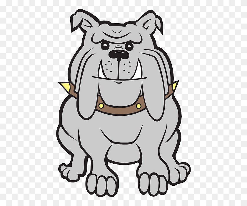 458x640 Bulldog Dog Clip Art - Happy Bulldog Clipart
