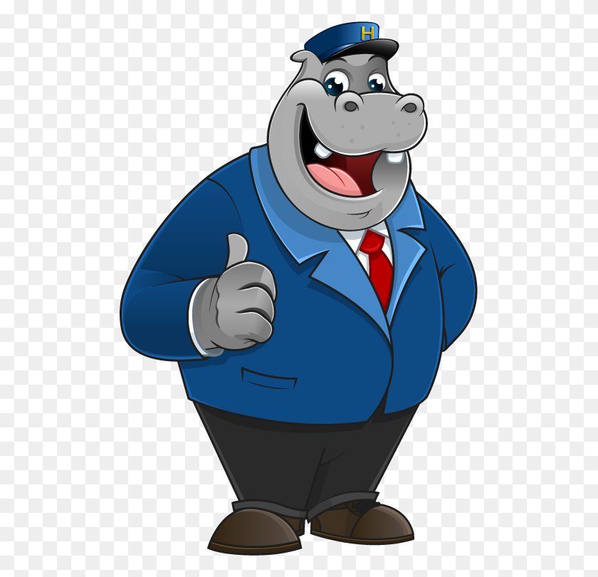 503x750 Bulldog Hippopotamus Mascot Clip Art - Hippo Clipart